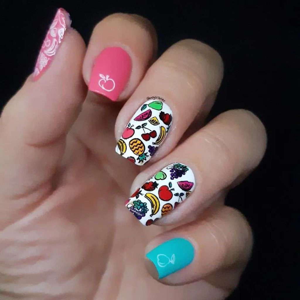 Fruity Cute Birthday Nails