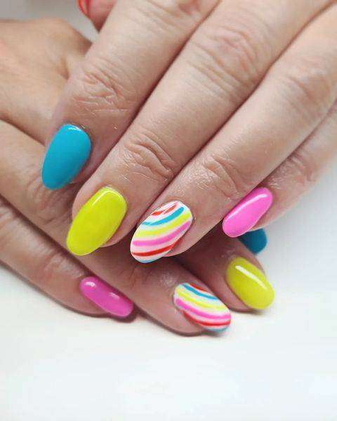 Colorful Candy Bright Summer Nails