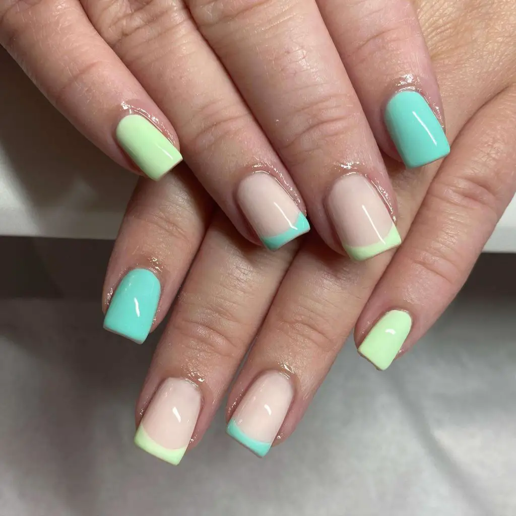Summery Two Nails French Manicure