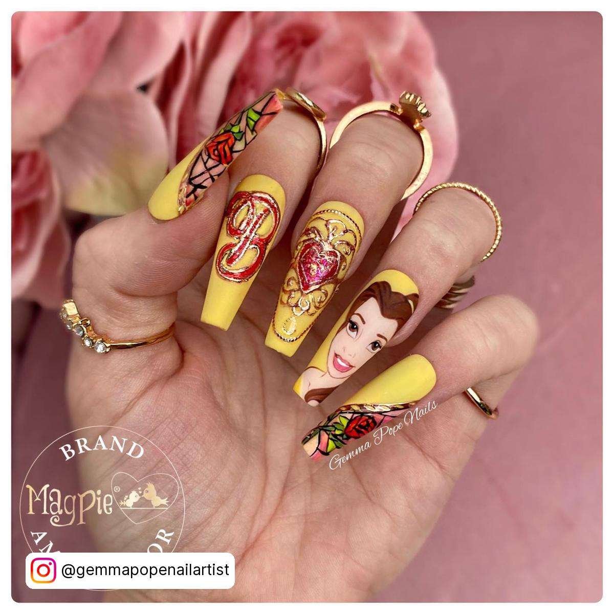 Beauty And The Beast Nail Designs