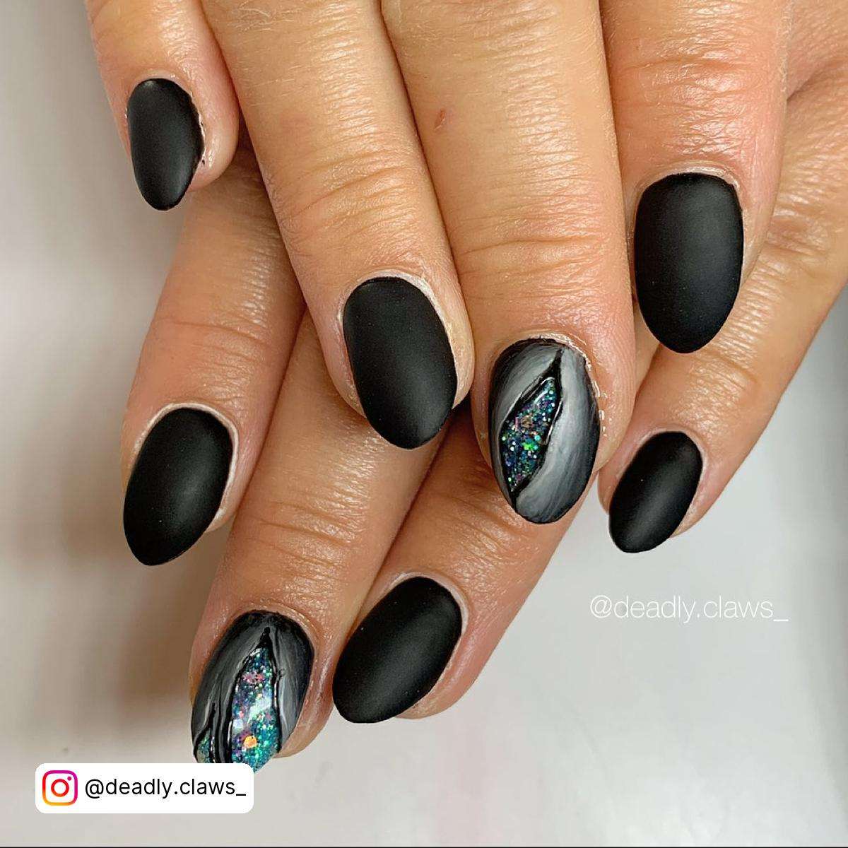 Black Geode Nails