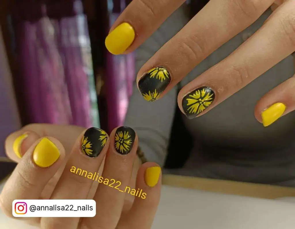 30 Happy Sunflower Nail Designs To Try For 2024