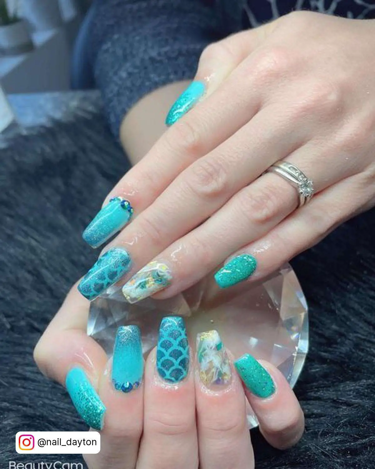 Blue Mermaid Nail Designs