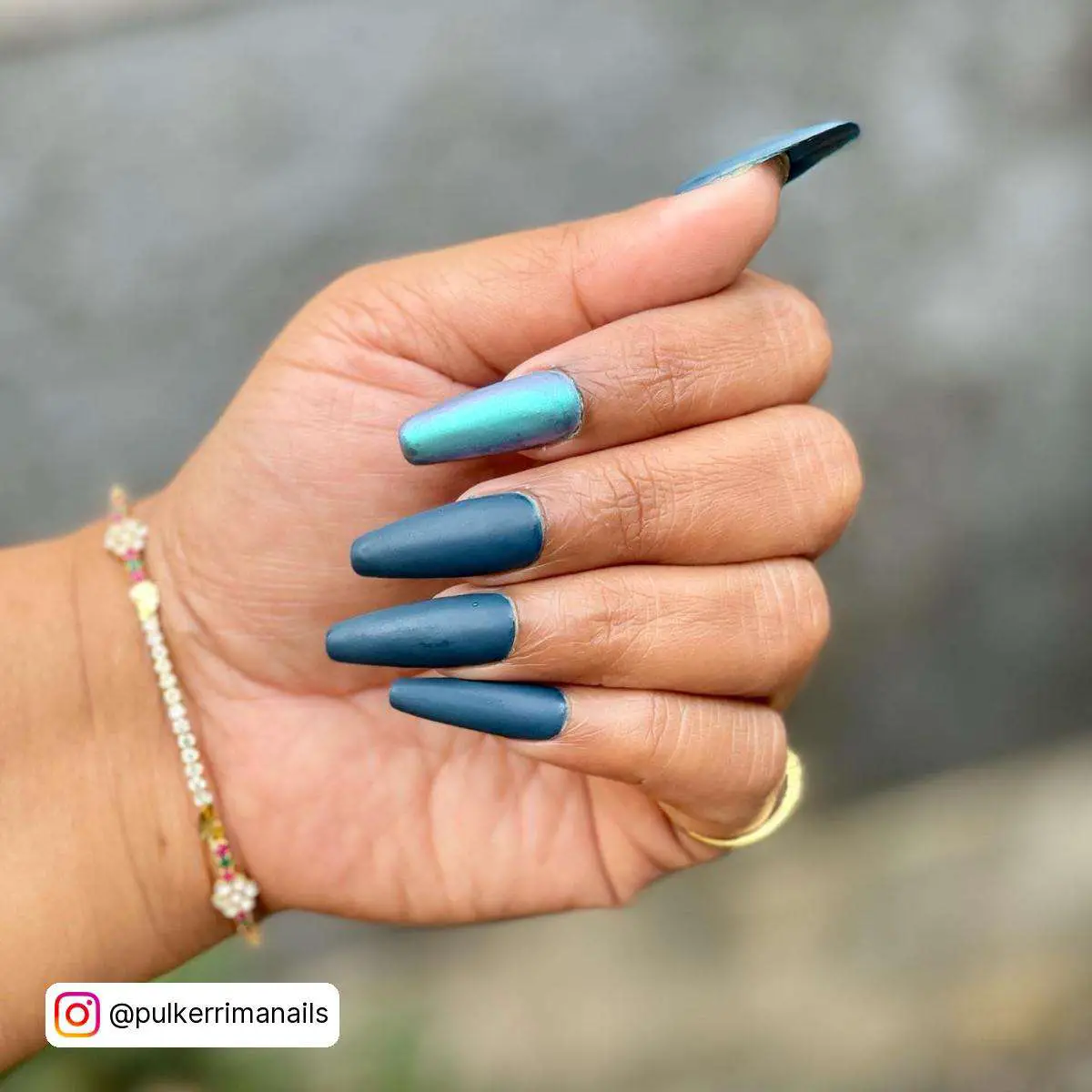 Blue Mermaid Nails