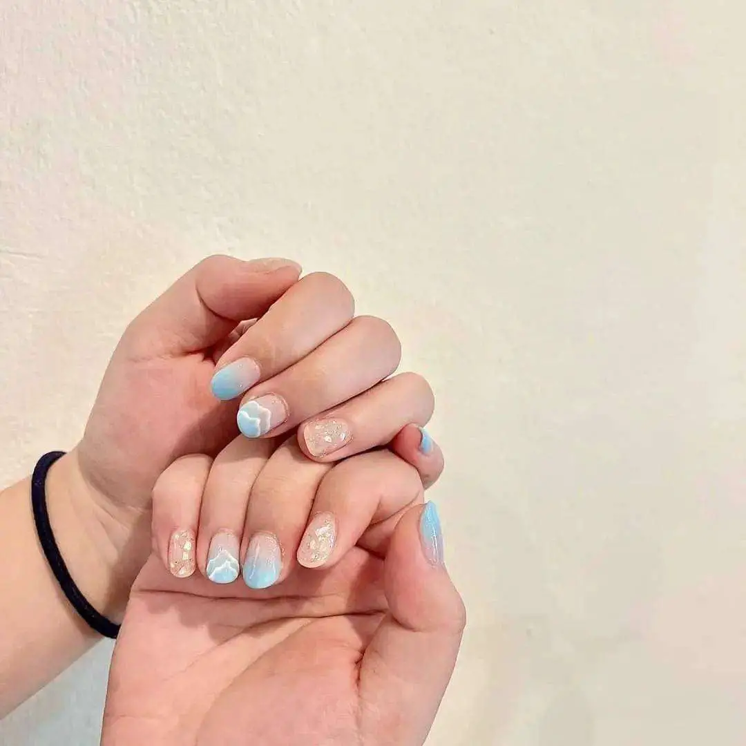 By The Beach Pastel Nail Designs