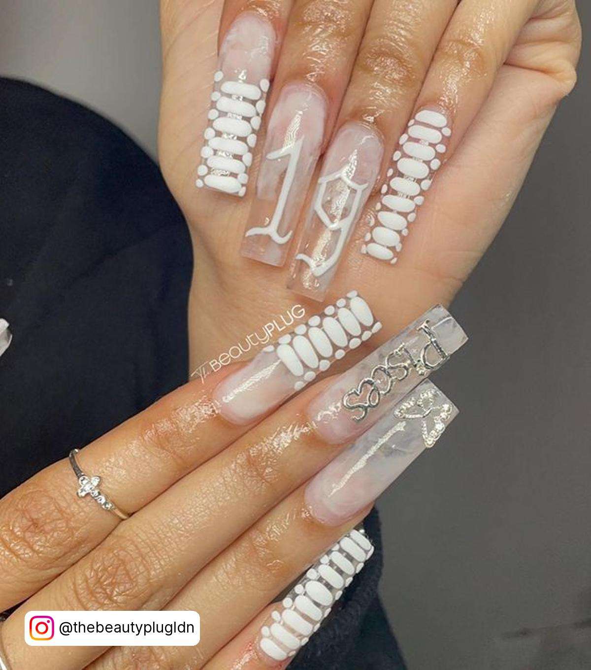 Clear Coffin Nails