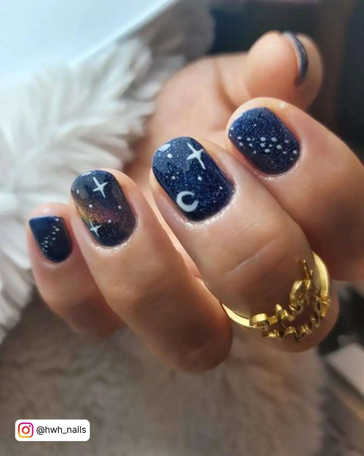 Cute Galaxy Nail Design