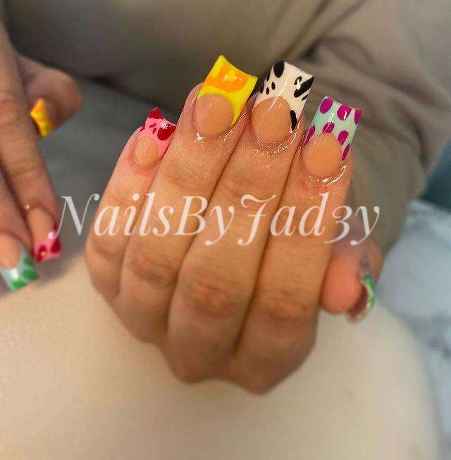 Funky French Tip Summer Nail Ideas
