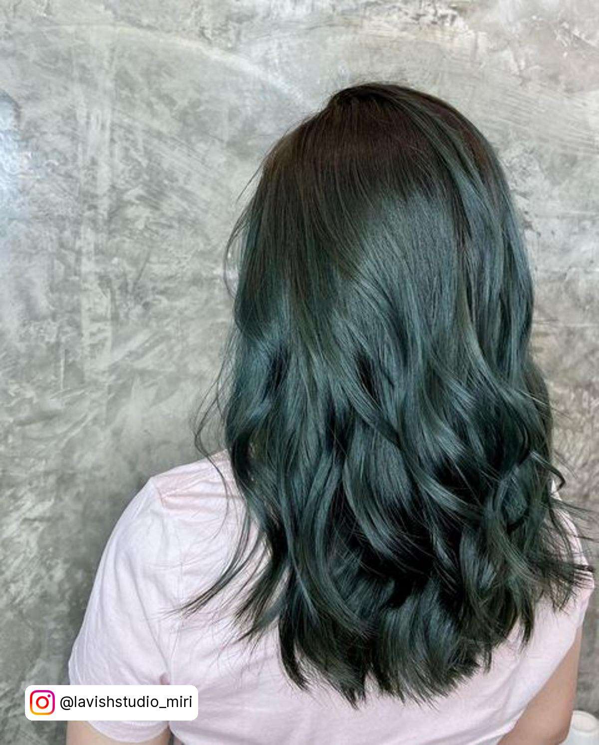 Dark Ash Green Hair