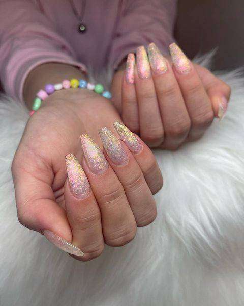 All Glitter Summer Nails