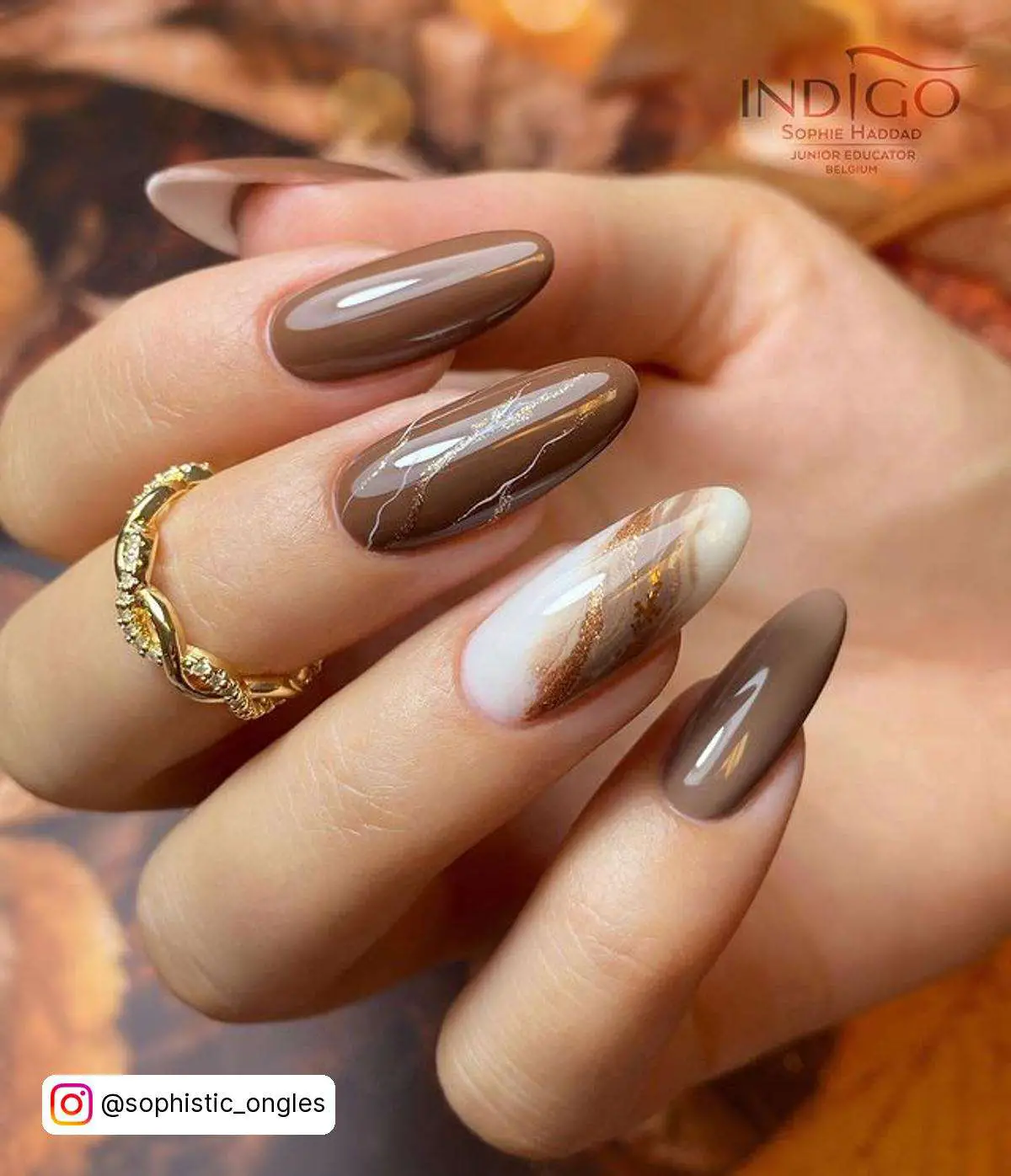 Fall Brown Nails