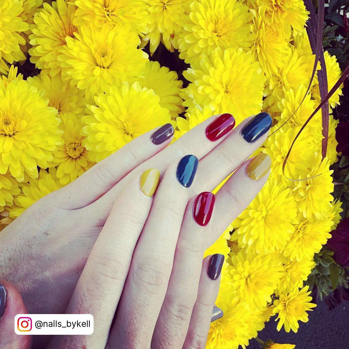 Fall Multicolor Nails
