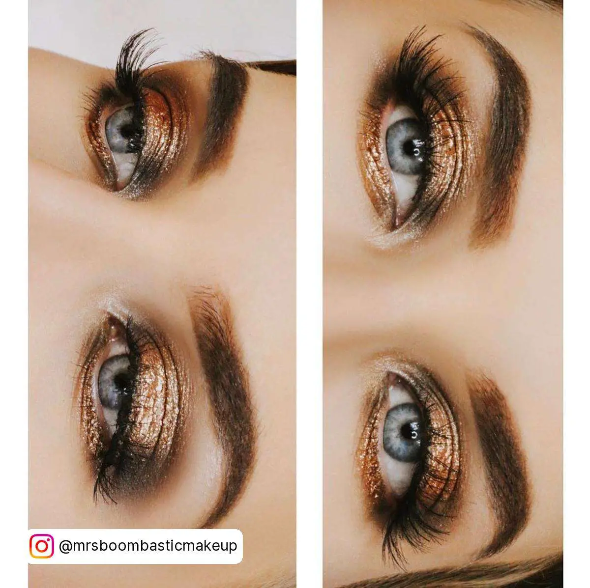 Gold Shimmery Eye Makeup