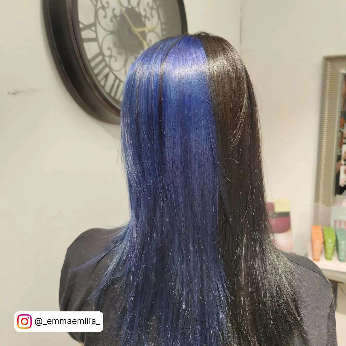 Half Blue Half Black Hair