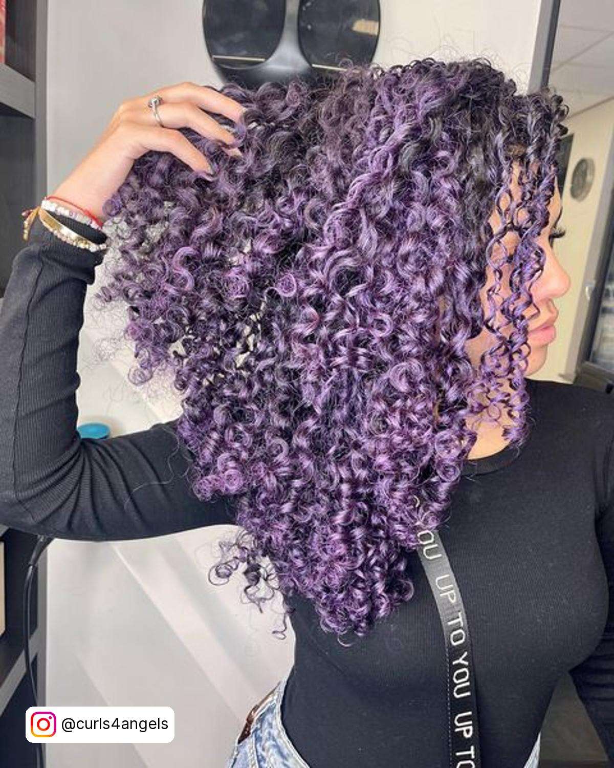 Lilac Purple Curly Hair