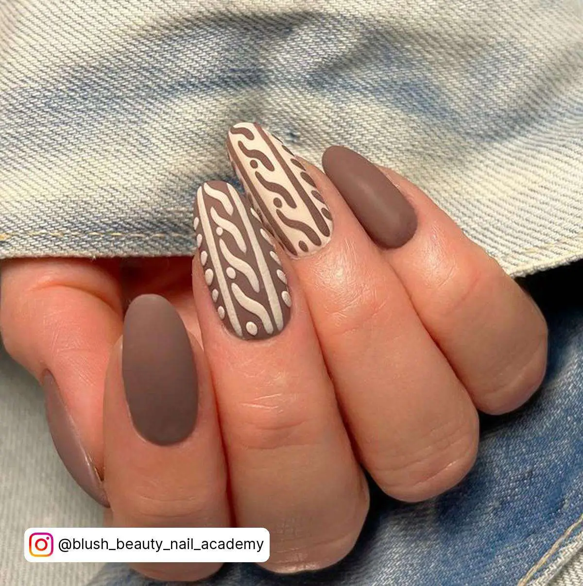 Matte Almond Nails