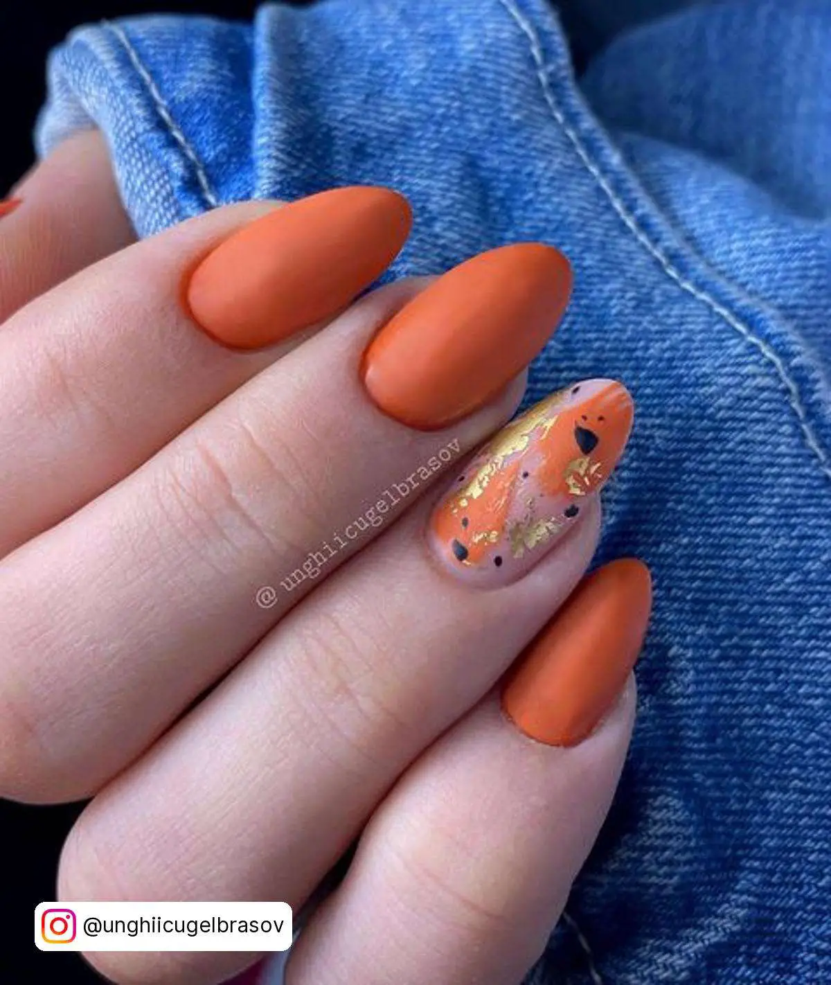 Matte Burnt Orange Nails