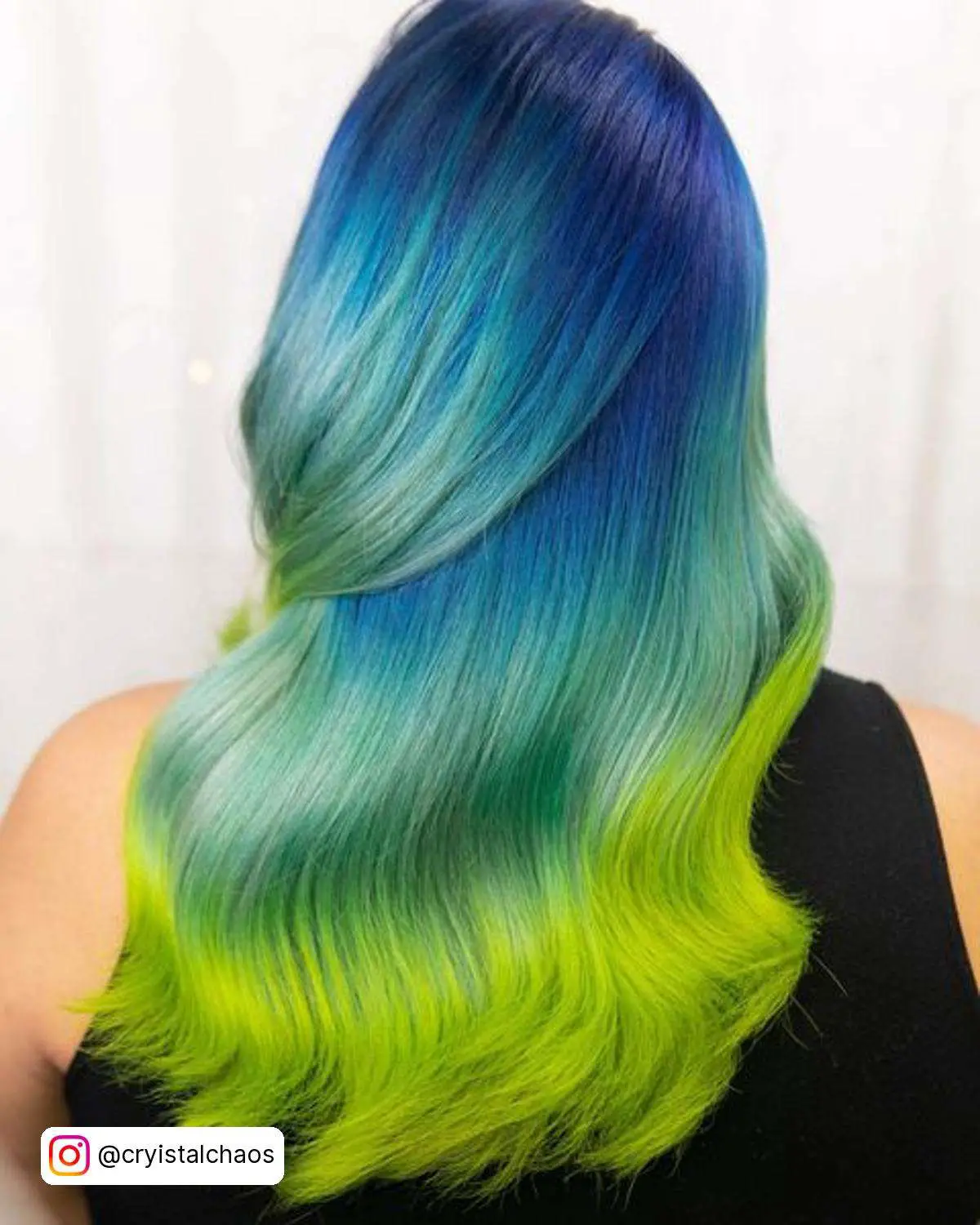 Neon Blue Ombre Hair