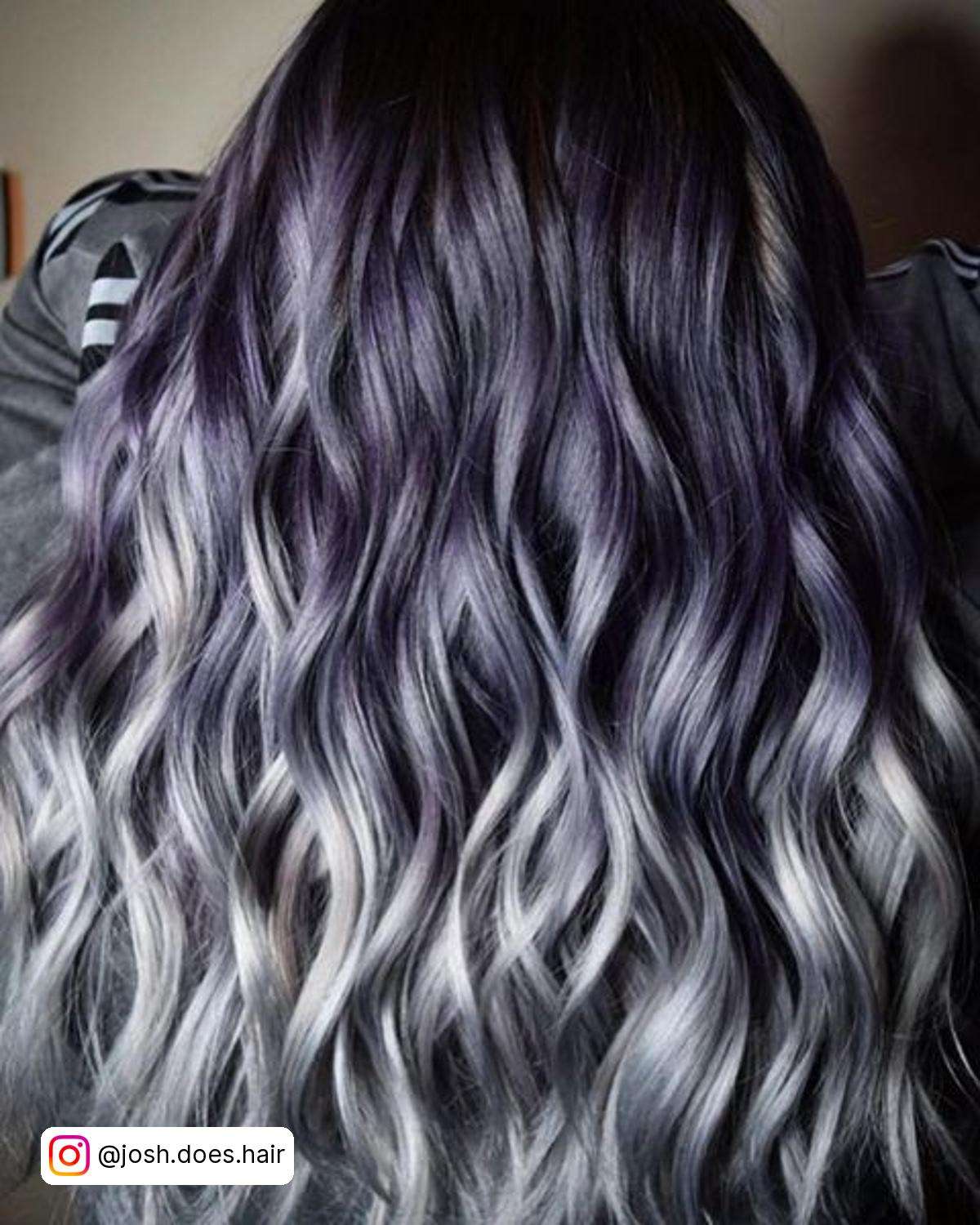 Ombre Silver Curly Hair