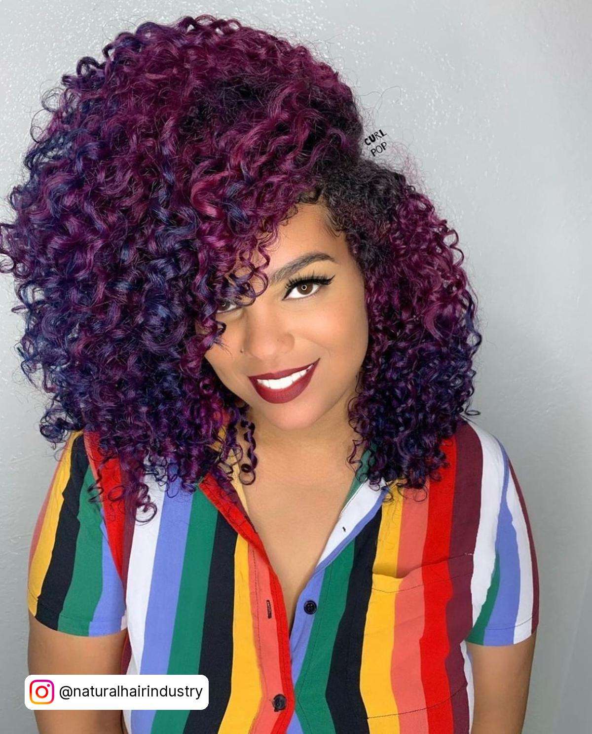 Pink And Purple Curly Hair
