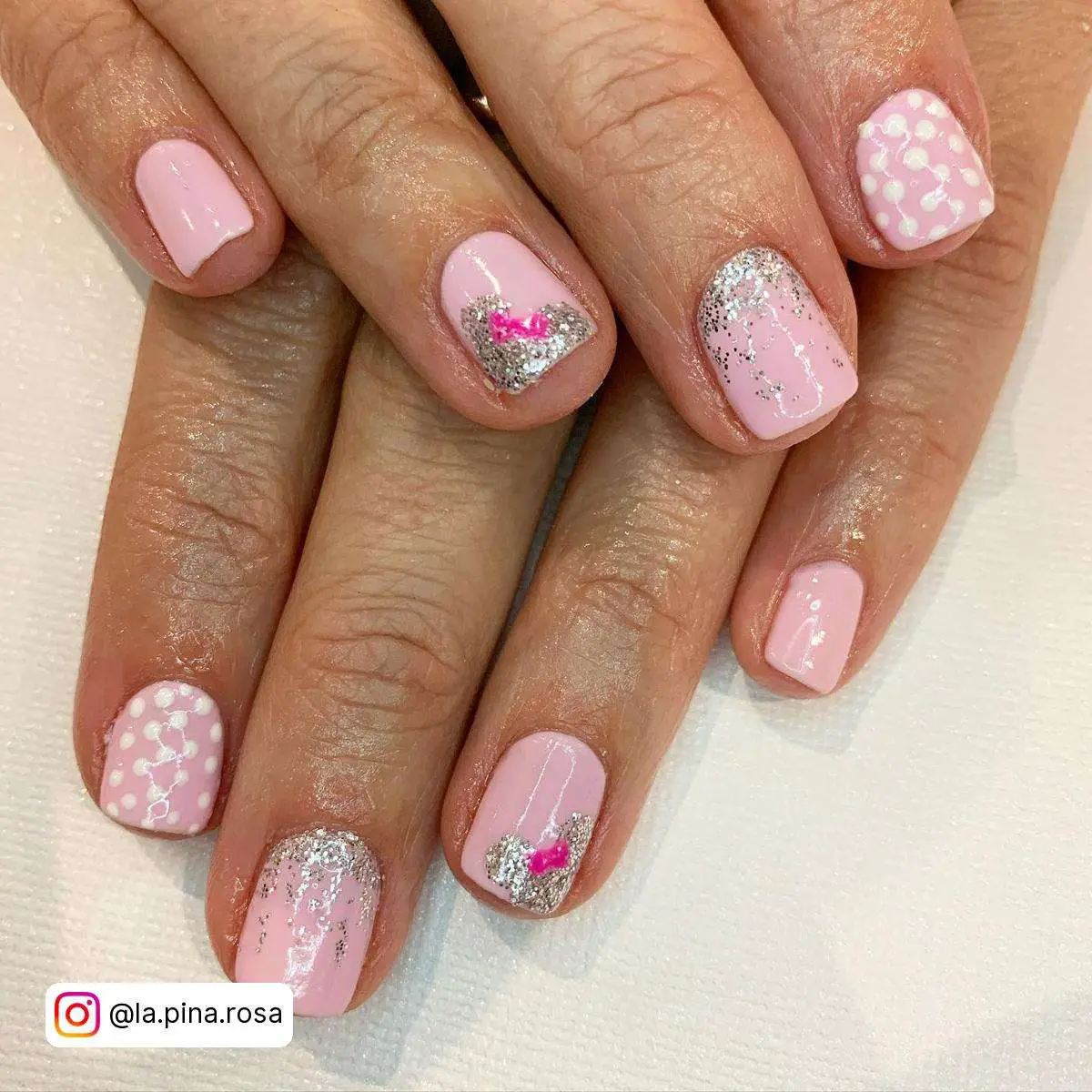 Pink Disney Nails