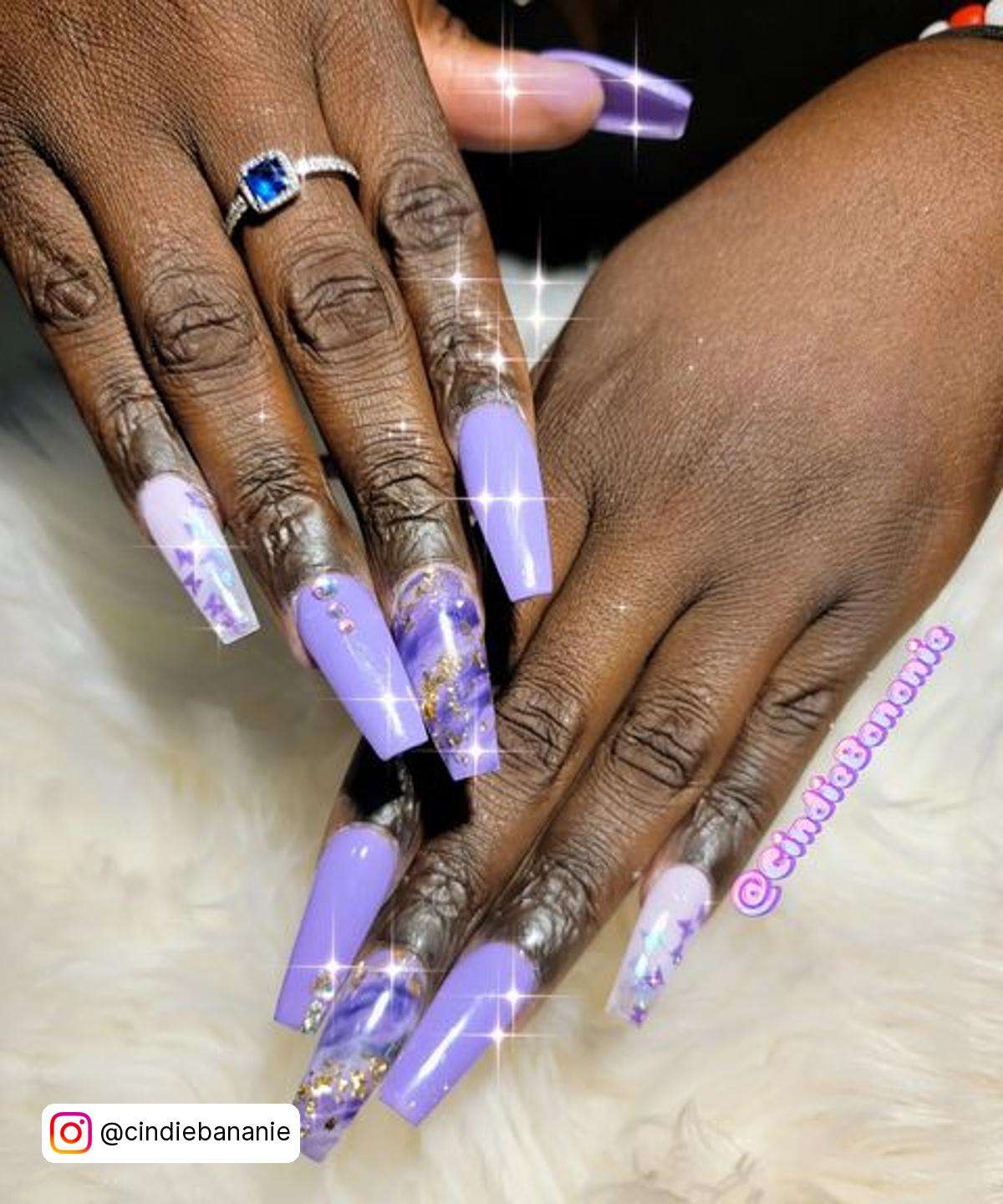 Purple Nails Coffin