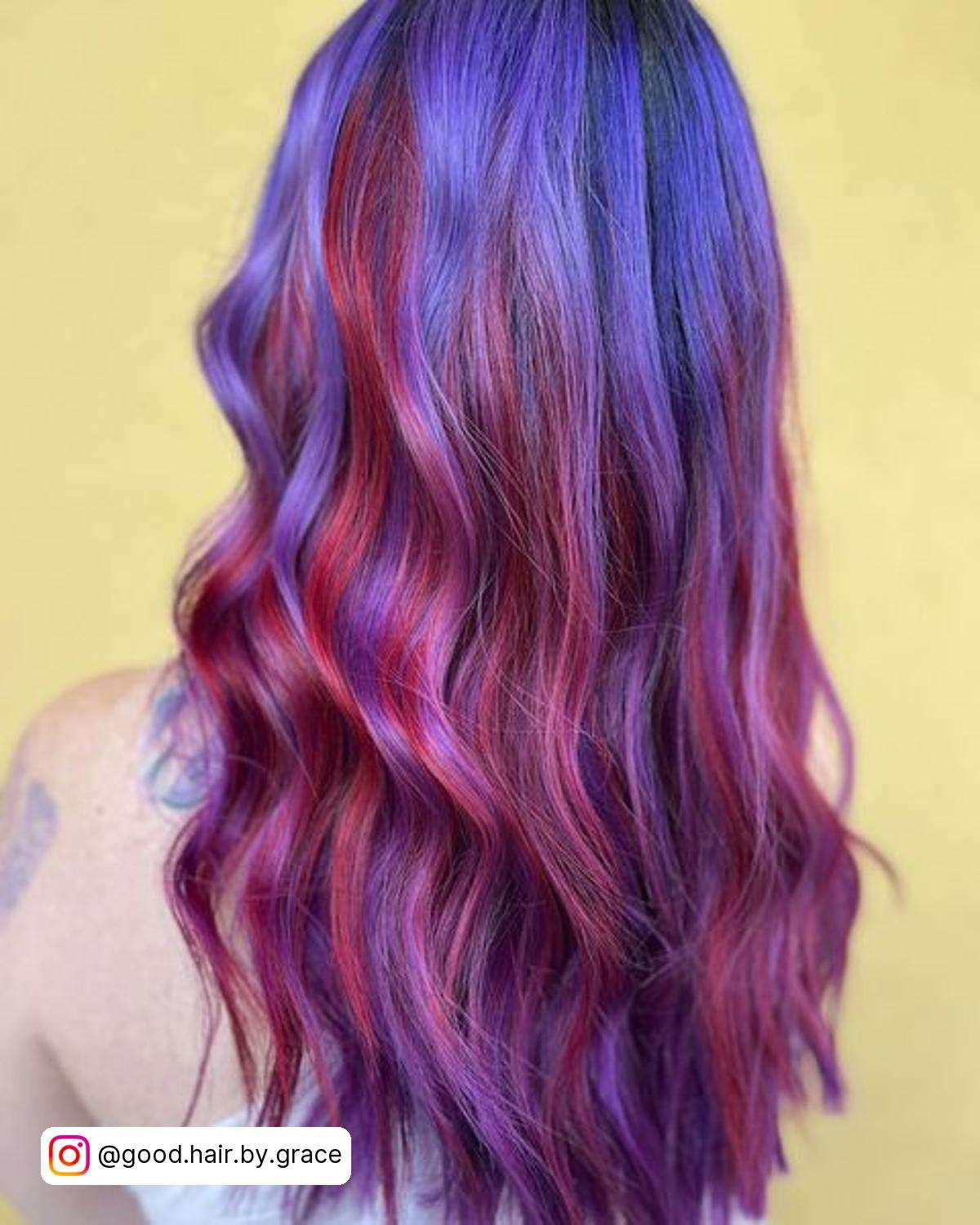 Red And Purple Hair Highlights