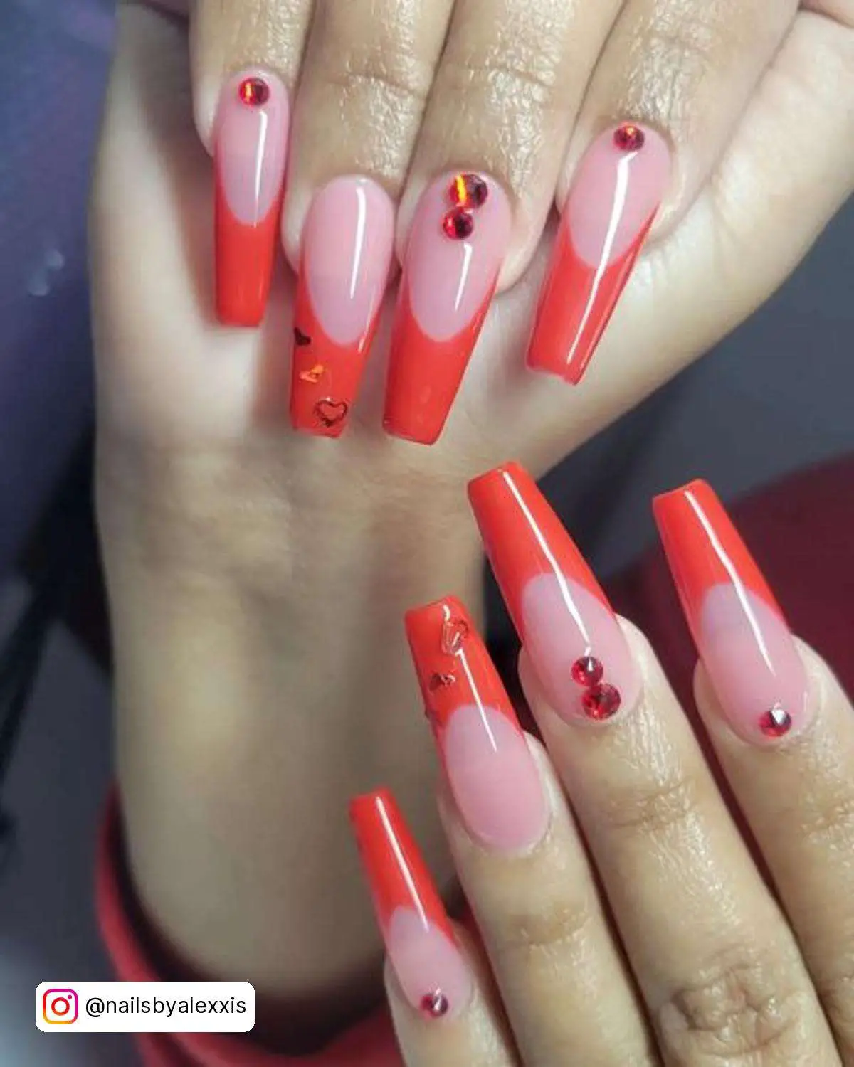 Red Nail French Tip
