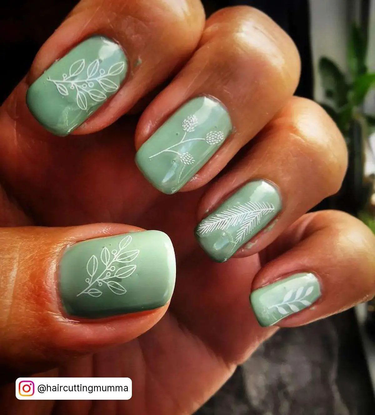 Sage Green Nail Designs