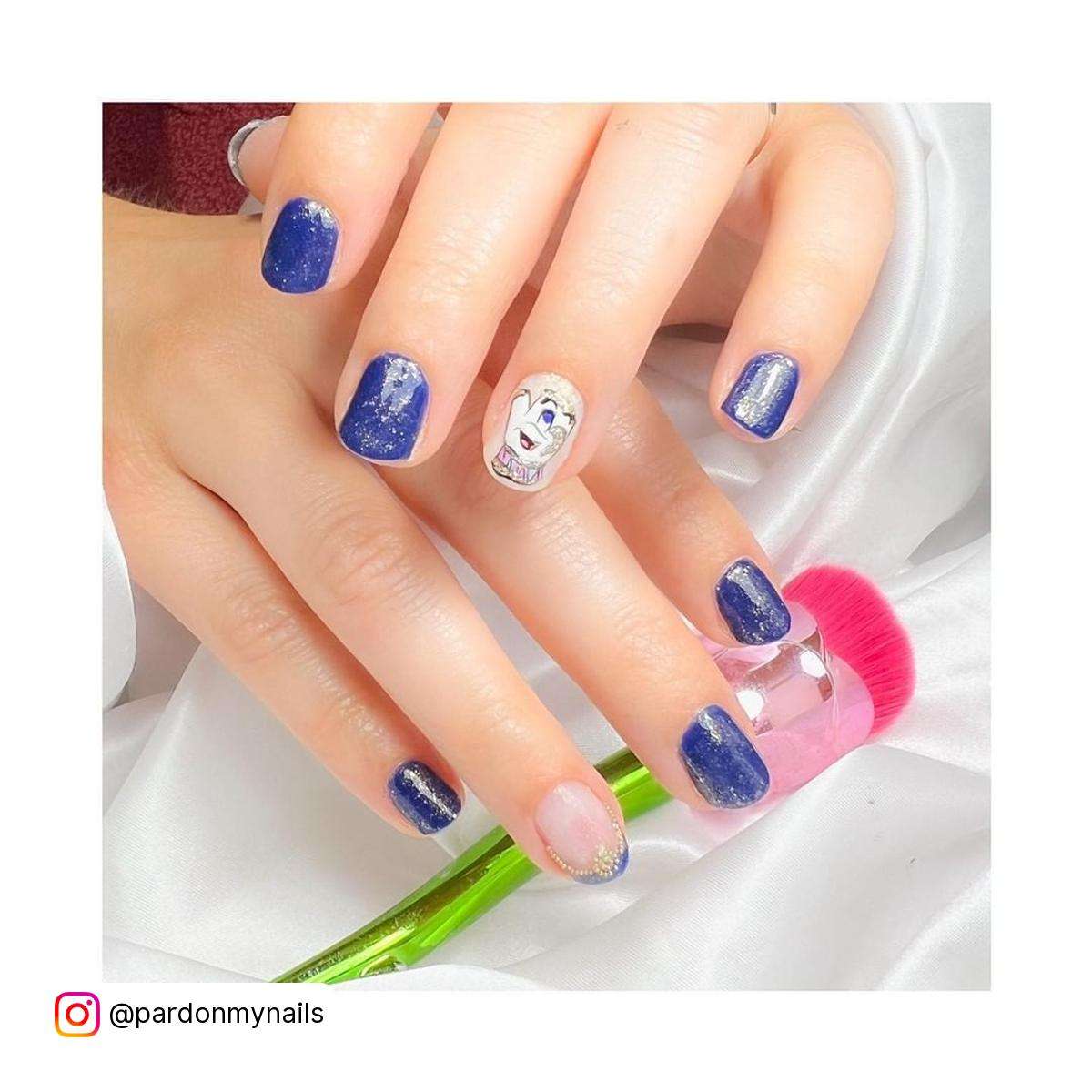 Simple Beauty And The Beast Nails