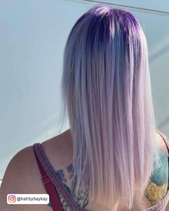 Light Purple To Platinum Blonde Ombre Straight Opal Hair