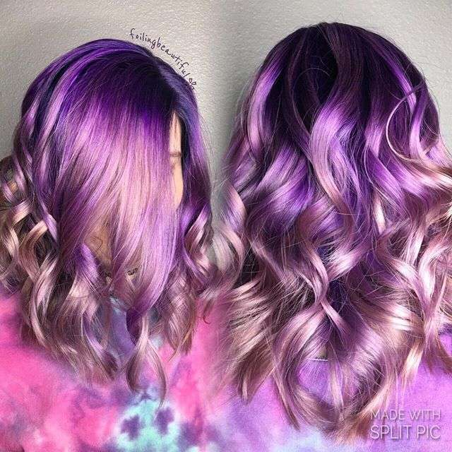 Super Glossy Pink + Purple Hair Looks