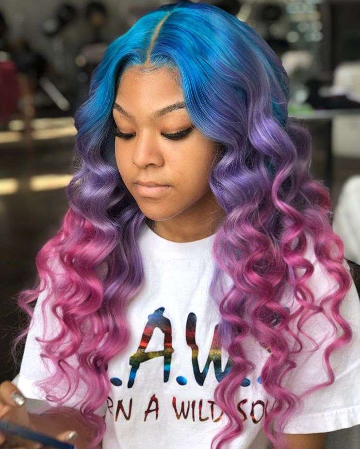 Unicorn-Inspired Pink And Purple Hair