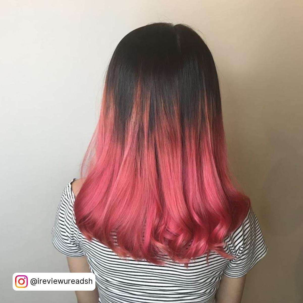 Black And Pink Ombre Hair