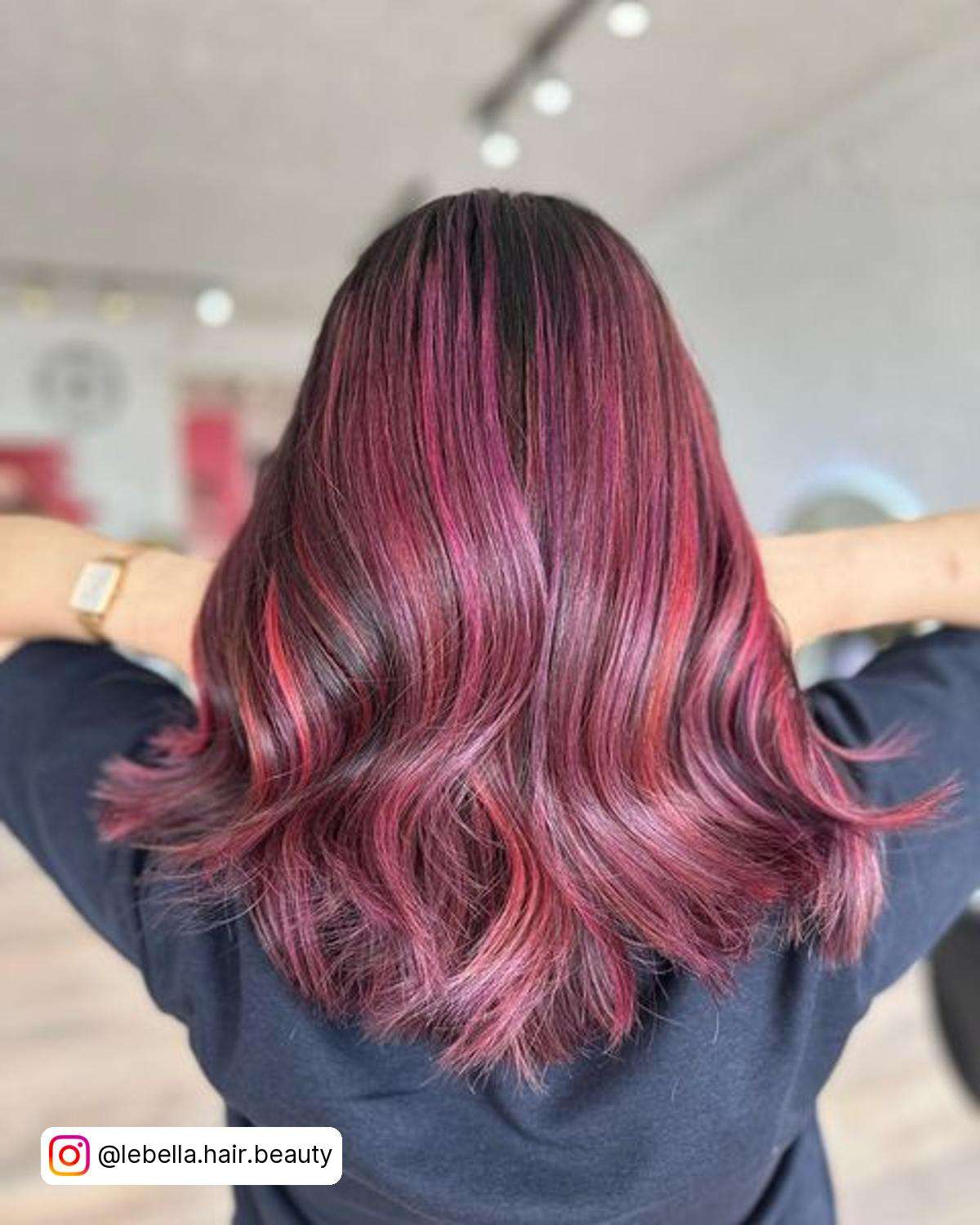 Brown Hair With Pink Highlights