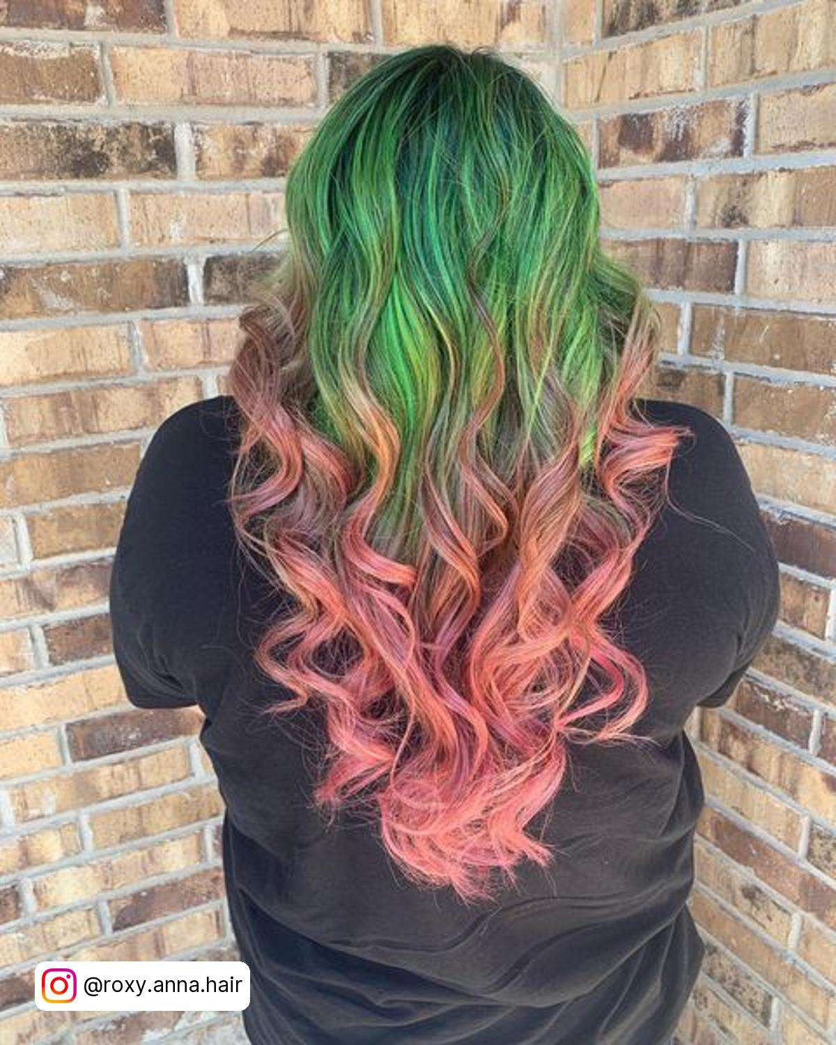 Light Green To Pink Hair
