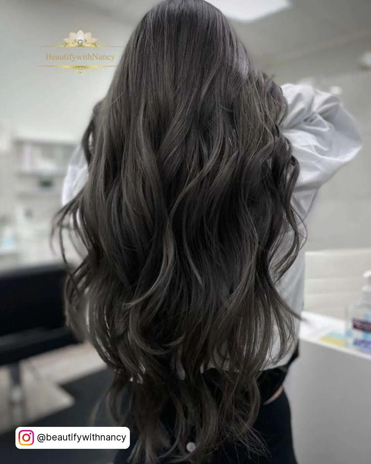 Long Charcoal Grey Hair