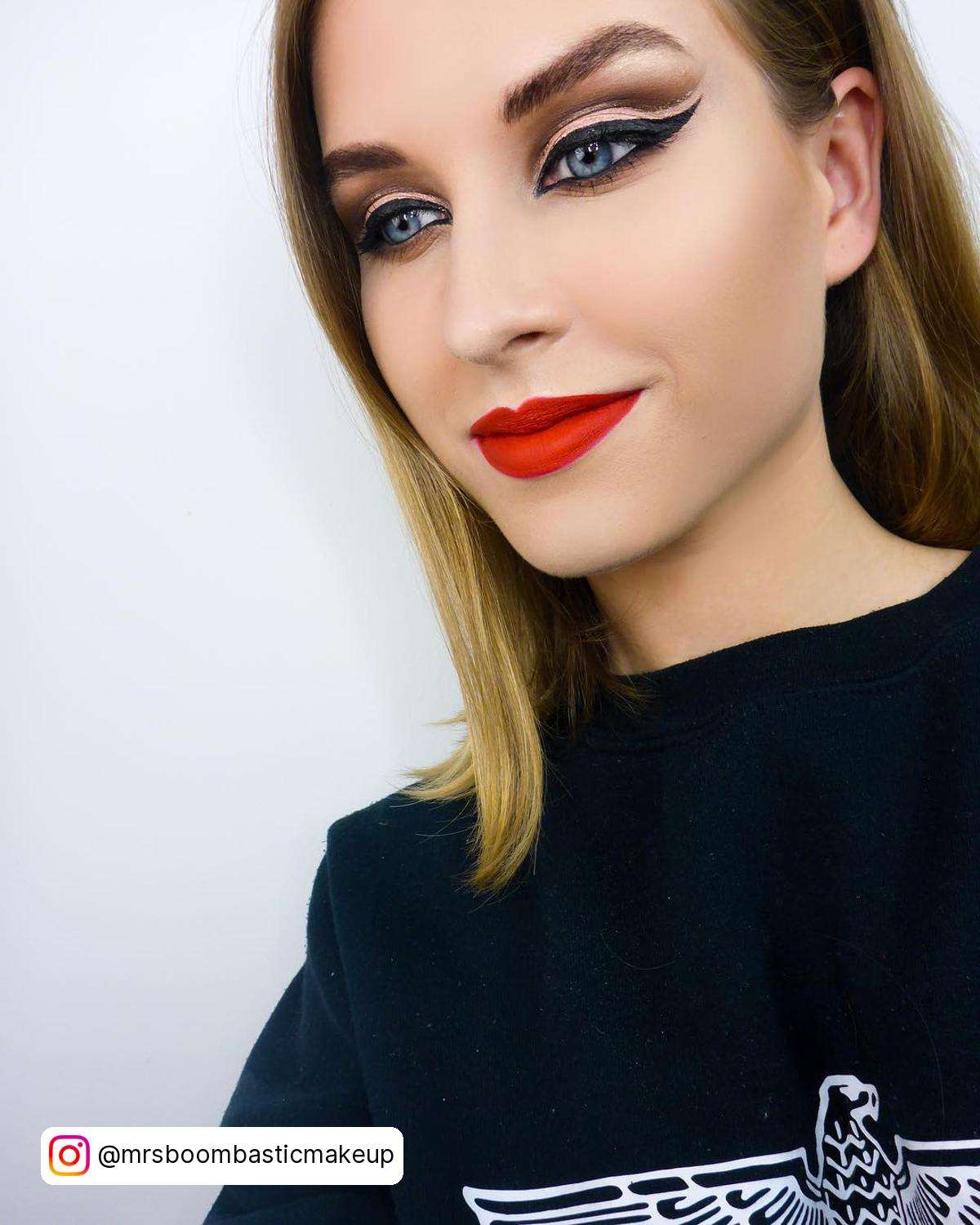 Makeup With Red Lip