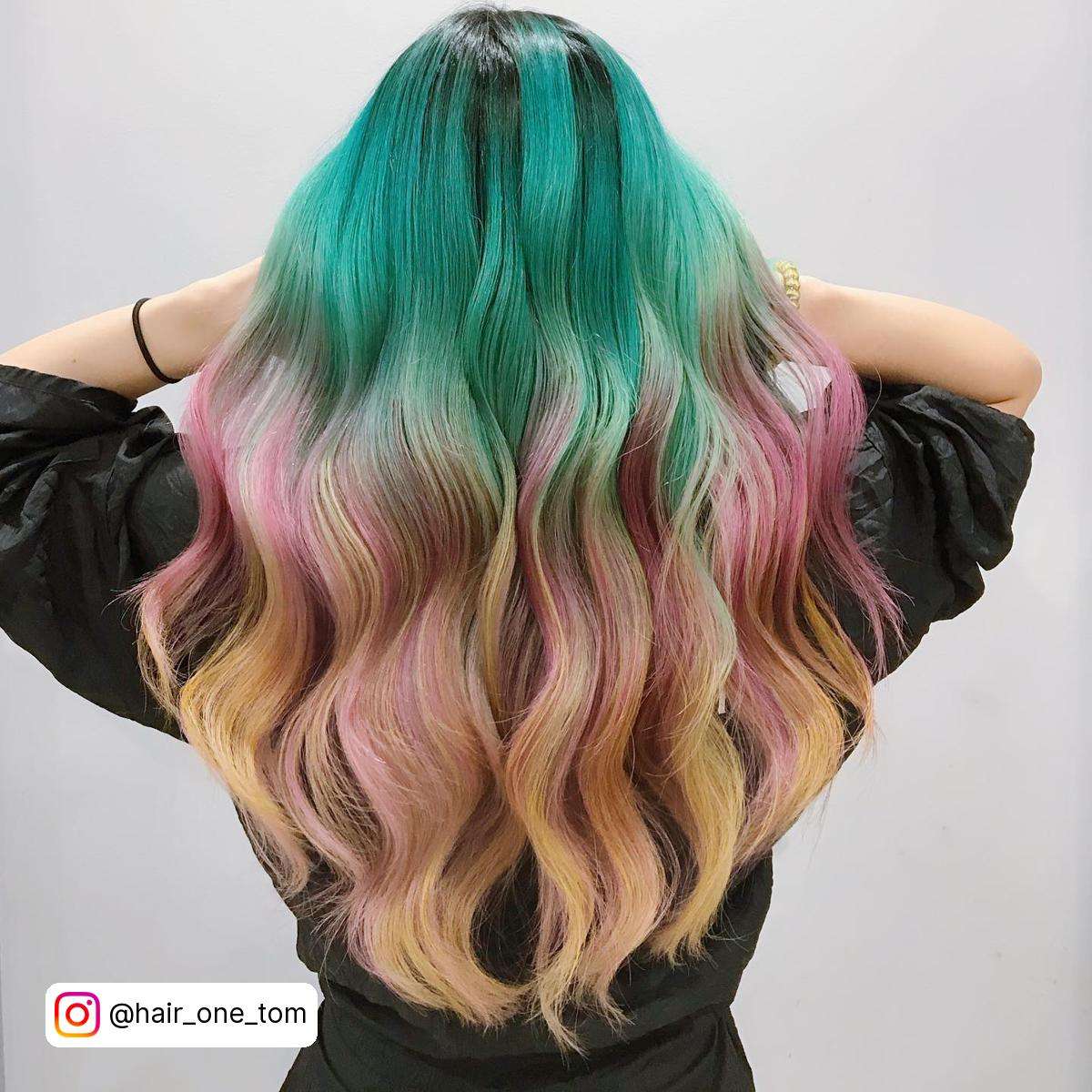 Ombre Hair Pink And Blue