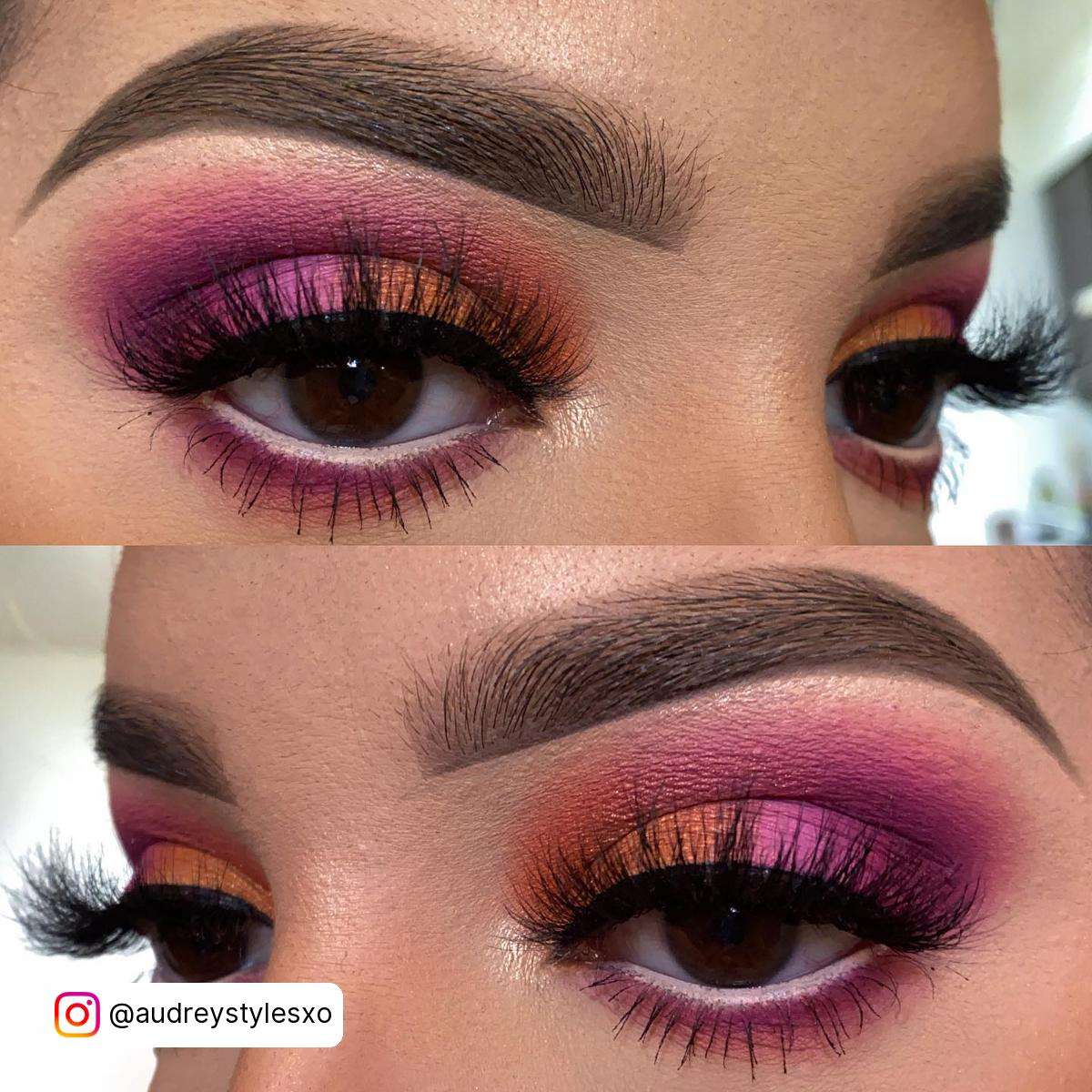 Orange And Pink Eye Makeup