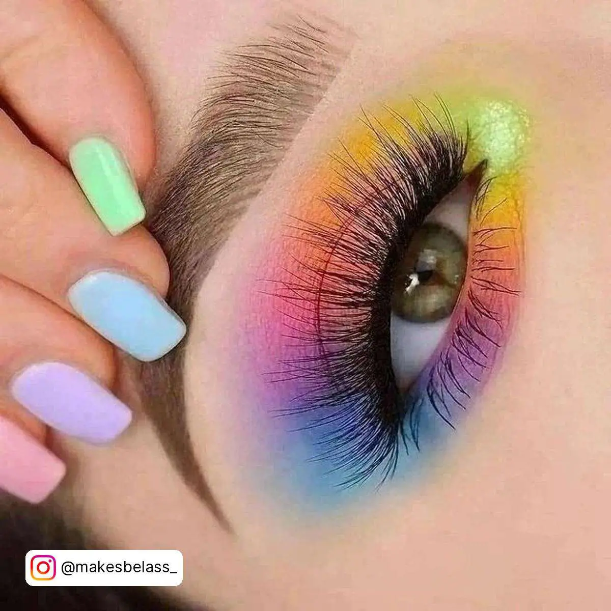 Pastel Rainbow Eyeshadow