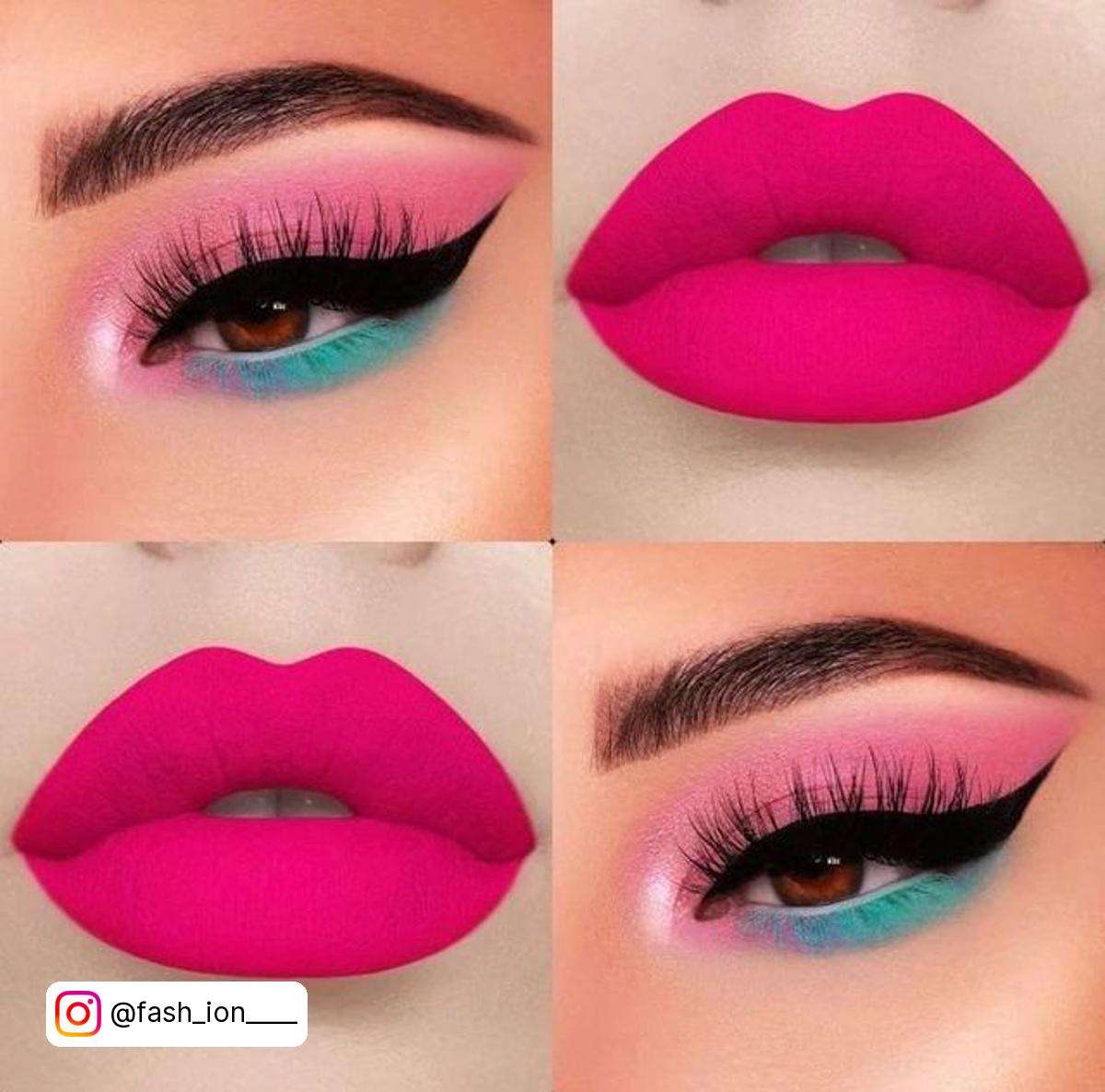 Pink And Blue Makeup