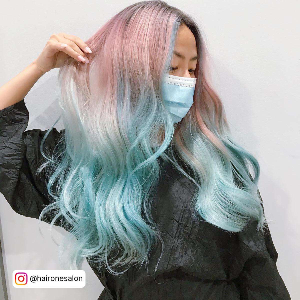 Pink And Blue Ombre Hair