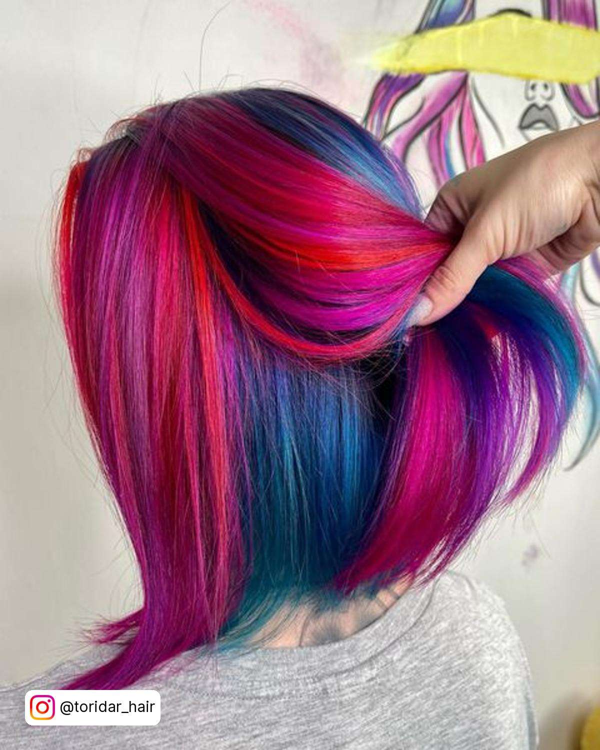 Pink Blue Hair