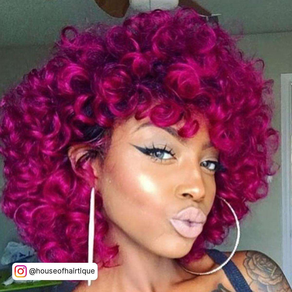 Pink Curly Hair
