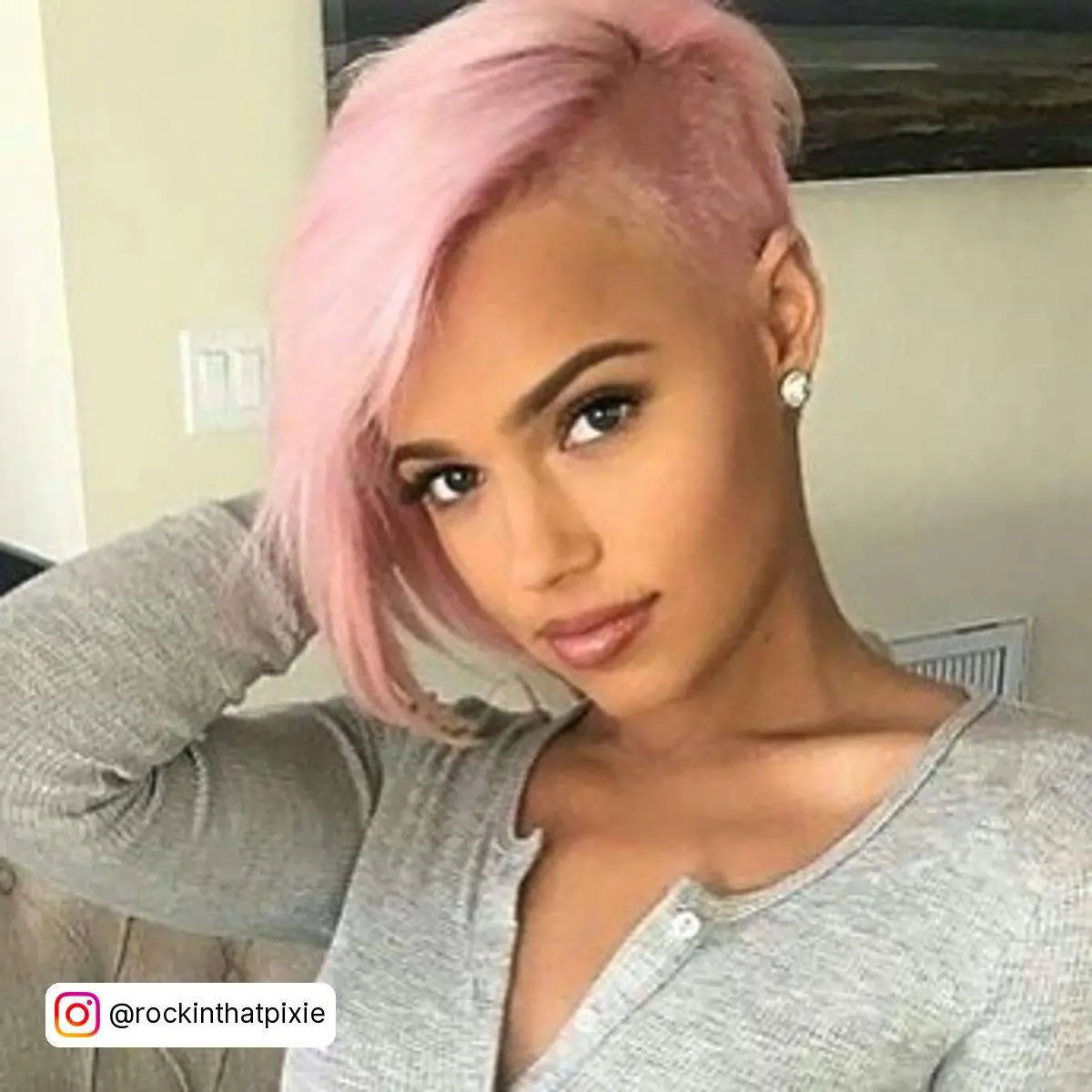 Pink Hair Color Sidecut