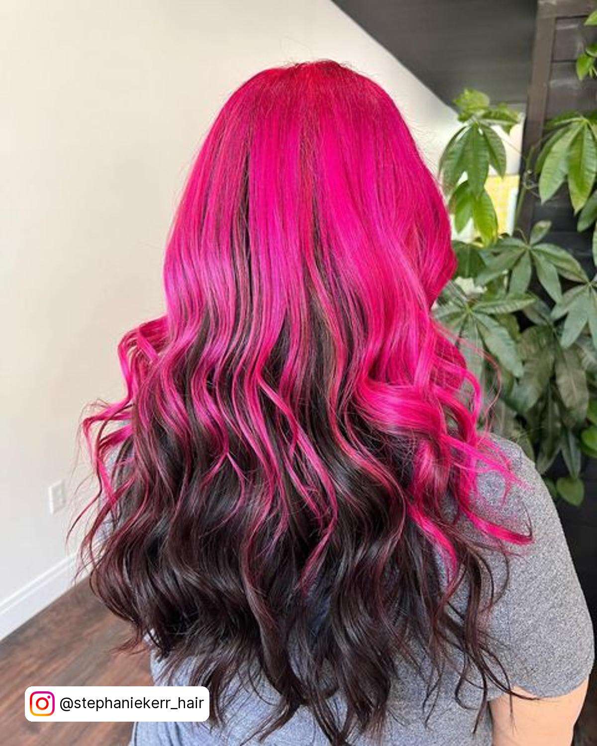 Pink Hair With Black Underneath
