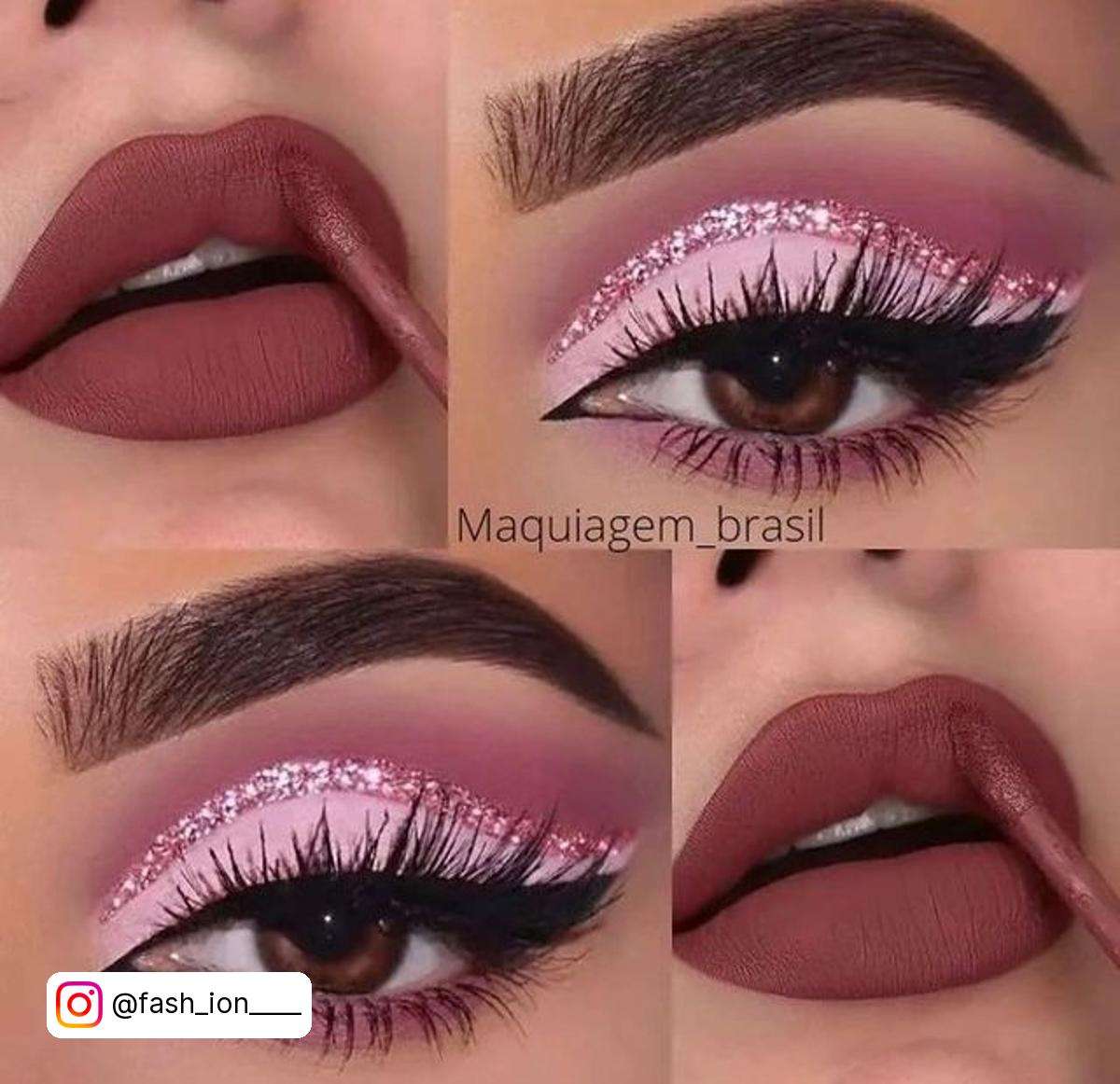 Pink Makeup For Brown Eyes