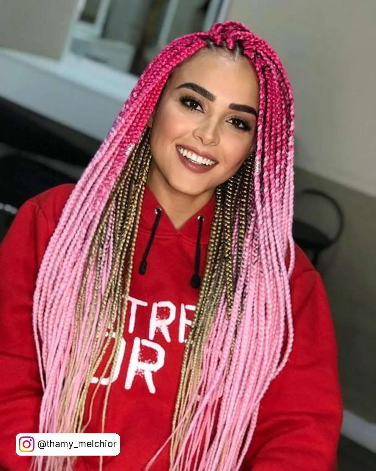 Pink Ombre Braiding Hair