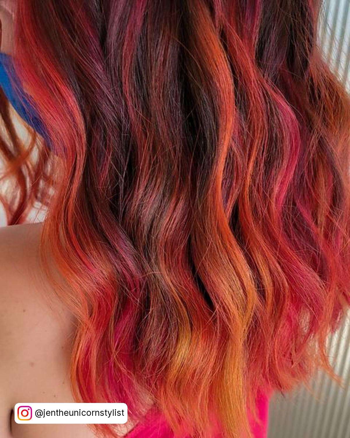 Pink Orange And Red Hair